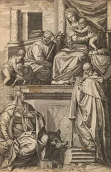 Heilige Familie mit Johannes dem Täufer, St. Katharina und St. Antonius dem Großen